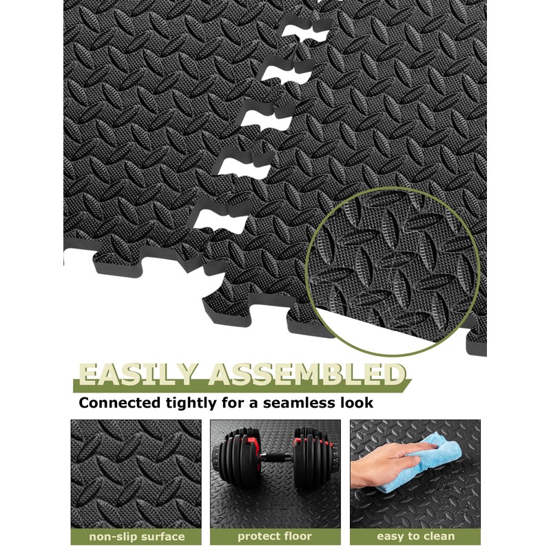 innhom Gym Flooring Gym Mats Exercise Mat for Floor Workout