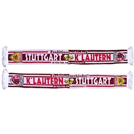 Generisch Kaiserslautern-Stuttgart Scarf 1.0, Kaiserslautern-Stuttgart Friendship Scarf, red/white