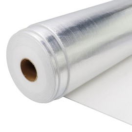 BuyUneed 190mil Heat Shield Aluminum Foil High Temperature Mat 2300℉ Ceramic Fiber Barrier Insulation Thermal Shield Material Sheet Protection (None-Adheisive, 150"x 24")