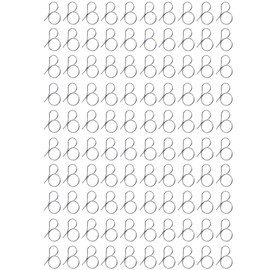 BE-TOOL 100 Pcs Chandelier Replacement Part Stainless Steel Chandelier Hook Pin Pendant Connector for Crystal Curtain Ring and Home Lighting Hook(S)