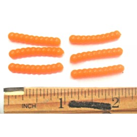 ALL AMERICAN Tournament Quality Soft Plastic Baits 50ct ORANGE 1" TROUT WORMS Crappie Fishing Baits Panfish Lures Panfish Bream