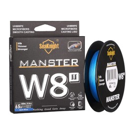 Seaknight W8 II 8 Strands Braided Lines 150M Smooth PE Braid Multifilament Wire Carp Fishing Lines Double Coating UV-proof Saltwater-proof Fishing Line for Sea Fishing 15-100LB