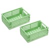 PATIKIL Mini Collapsible Basket, 2 Pcs 5.9 x 3.9 x