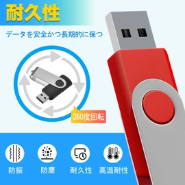 EASTBULL 10PCS 32GB Flash Memory USB 2.0 Flash Drive 360° Rotatable 10 Colors(32GB, 10 Colors)