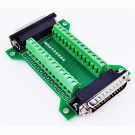 DB25 Signal Analyzer Compatible with Male and Female Terminals of DB25 Trunk Terminal Block to Terminal Adapter Board (Male and Female Adapter)
