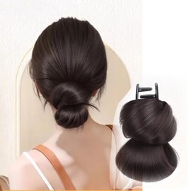 Women's Bun Hair Wig Clip Type 1P Low Bun Hair Fashion (WFL0G7Y) Dark Brown WFL0G7Y / 여성 올림머리 부분 가발 집게형 1P 로우번 헤어 패션 (WFL0G7Y) 다크브라운WFL0G7Y