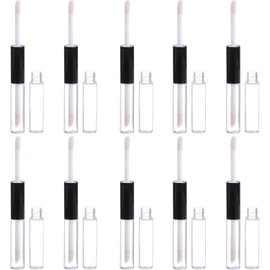 BETOOKY de Brillo de Labios Vacías con Doble Cabezal y Tapón de Goma de 4 Ml 10 Botellas de Plástico Petg para Uso Diario y