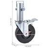 BestEquip 4 Pack 5Inch Scaffolding Rubber Swivel Caster Wheels with
