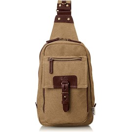 HANPU KOUBOU Canvas Cross Body Bag for Men Women Messenger Bag Shoulder Bag sling bag 3X94 Beige