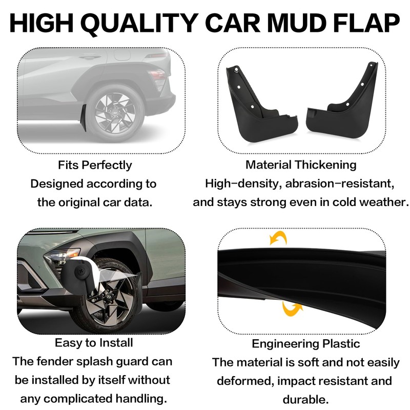PSLER Fit for Kona 2024 2025 Mud Flaps Set of