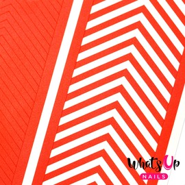Whats Up Nails - Chevron Vinyl Tape Stencils for Nail Art Design (2 Sheets, 180 Strips Total)