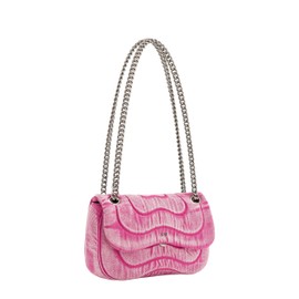 JW PEI Women's Tina Quilted Chain Crossbody - Denim Pink