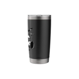 Corgi Playing Drums Drummer Dog Lover Stainless Steel Insulated Tumbler