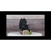 Papa Mama Black Bears and Cub Sitting On Log with