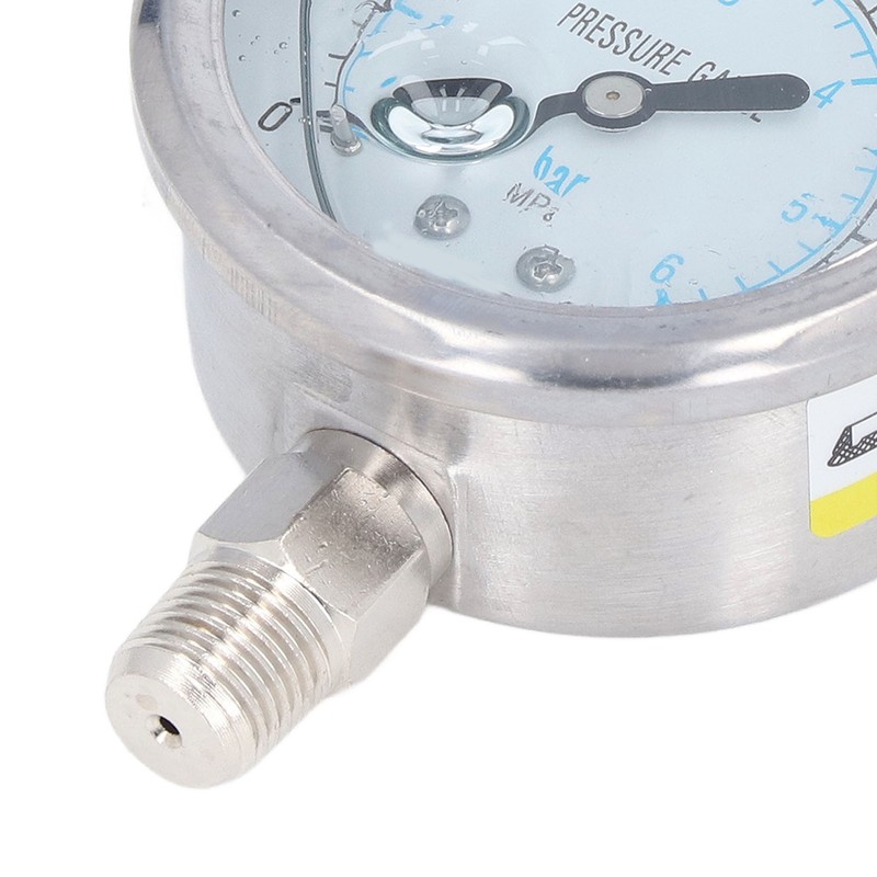 Pressure Gauge 1/4 NPT Accuracy Level 2.5 Transparent Dial Vacuum