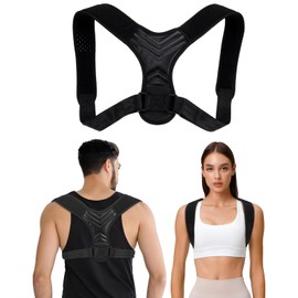 Wanmu Posture Corrector for Women and Men, Adjustable Back Brace Spine Corrector, Breathable Shoulder Straightener for Posture Support, Relieve Shoulder, Neck & Back Pain
