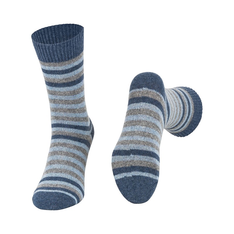 Piarini Wool Socks Striped [2 Pairs] – Women Men –