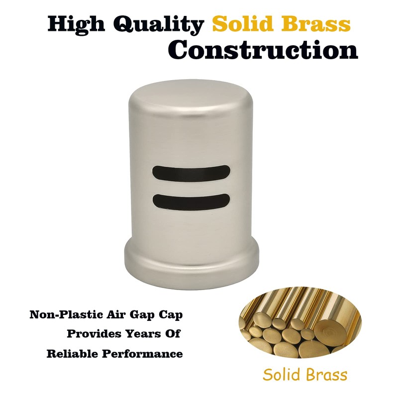 Stainless Steel Dishwasher Air Gap Cover only, Skirted, Replacement air