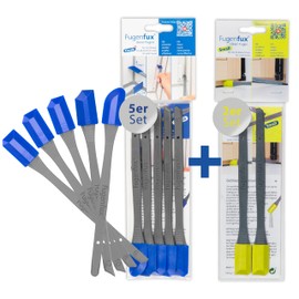 FUGENFUX® Professional Set: Classic 5 + Small – Special Joint Squeegee – Joint Smoother for Any Size – Joint Squeegee with Revolutionary Magic Tip for Extremely Tight Spot – Made in Germany