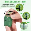18PCS Green Shrub Bubbler Sprinkler Heads, Adjustable Flow Control Mushroom