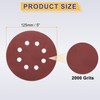 sourcing map 150pcs Hook and Loop Sanding Discs 5" 8-Hole