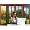 WOLADA Zoom Backdrop for Home Office Window Backdrop Office Backdrop