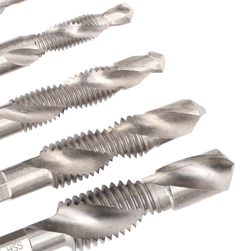 7Pcs Tap Set 1/4 Hex Shank Metric Drilling and Tapping