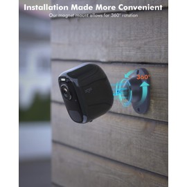 Dzees 4MP Outdoor Camera Wireless with Magnetic Mount Battery Powered Security Camera Outdoor for Home Security, 2.4Ghz WiFi/AI Motion Detection/2-Way Talk/4MP Color Night Vision/IP66/Cloud-2-Pack