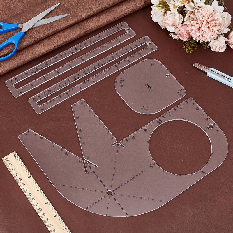 PH PandaHall 4 Stück Vorlagen Zur Herstellung von Boxy Bags