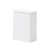 ideaco TUBELOR Medium Flap Trash Can with Lid, White, 0.8