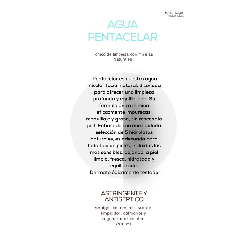 Pentacelar Water Purifying Water with Natural Micelles CAMBIUM ESSENTIALS