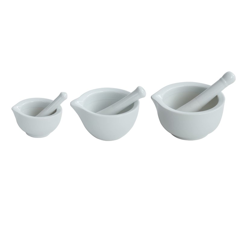 Porcelain Mortar and Pestle, Spice Garlic Herb Grinder,Mixing Grinding Bowl,