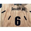 FLEXISTYLE Modern Standing Clock Small Wooden Oak Living Room Bathroom