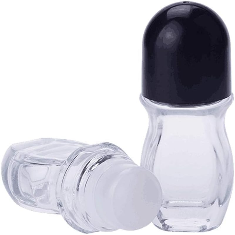 Clear Glass Roller Bottles with Plastic Ball,Deodorant Roll On Bottles