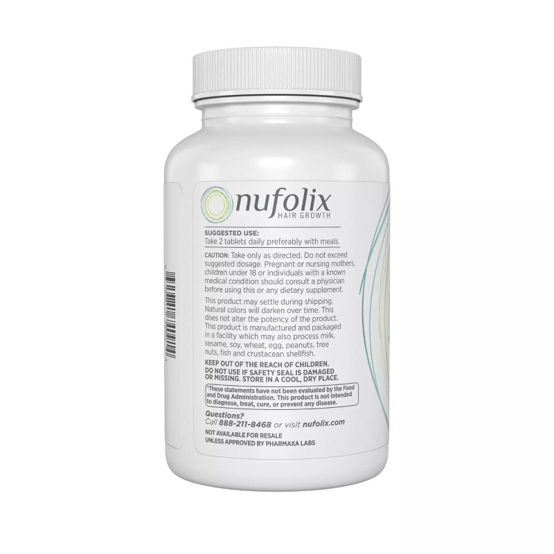 PharmaxaLabs Nufolix Hair Growth Supplement - Naturally Targets Thinning Hair