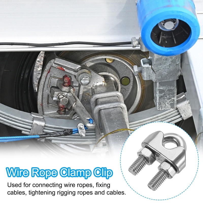 PATIKIL 3/16 Inch M5 Wire Rope Clamp Clip, 20 Pcs