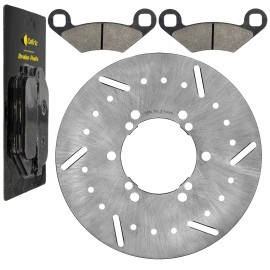 Caltric Front Brake Disc Rotor W/ Brake Pad for Polaris Magnum 425 425L 4X4 1995-1998