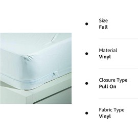 Home Expressions 4Gauge Vinyl Mattress Protector Fitted Sheet Style Waterproof Mattress Cover Breathable and Spill Protection Fits a Mattress Up to 11.5" Deep (King 80" x 78" x 11.5 Deep)