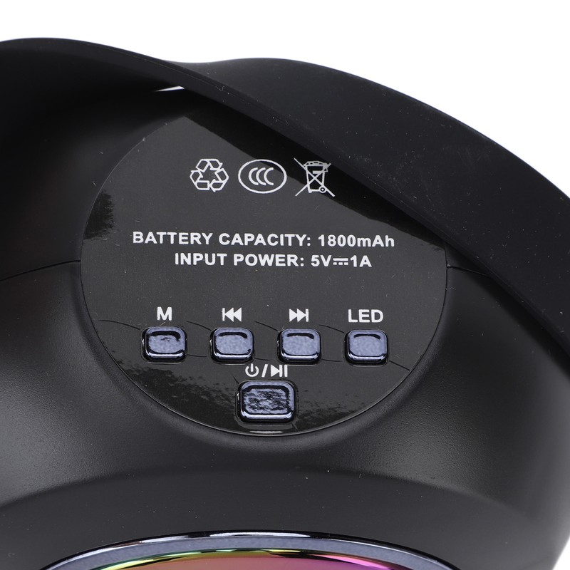 Bluetooth Mics Speaker Set with Colourful Light Effect Noise Reduction
