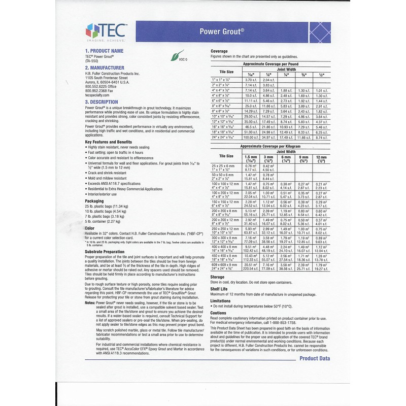 Power Grout Standard Gray