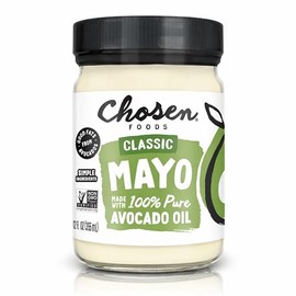 Aceite de aguacate Mayo tradicional de 12 onzas, no OMG, 100% puro, huevos sin jaula, sin gluten, sin lácteos para sándwiches, aderezos y salsas