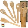 Heim.Liebe Premium Wooden Bamboo Spoon Set Including Container - Sustainable