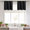 XWZO Short Curtains for Small Window, Black Blackout Curtains for