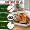 CLAVANY Turkey Roaster Stainless Steel Roasting Rack with Pan, Roasting