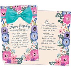 Birthday Card For Granddaughter - Made in USA - Perfect Size: Opens to a generous 10″×7.75″