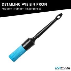 CARMODO® Premium Detailing Pinsel für die Autopflege - extrem resistenter Reinigungspinsel, Profi Auto Reinigung, Felgenbürste, Auto Zubehör Innenraum, car Brush
