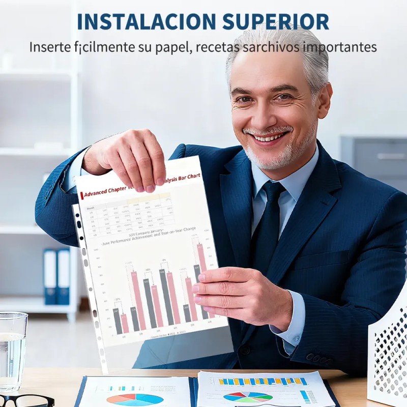 500 Piezas Protectores De Hojas Para Carpeta/cubre Hojas
