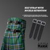 Mens Kilt Leather Straps Extender with Buckles, 1.25 Inch Wide