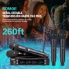 BOMGE Wireless Microphone System 4-Channel, UHF Cordless Dynamic Four Mics