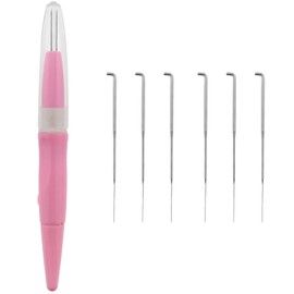 Needle Felting Pen MTQY Pink Pen Style Needle Felting Tool with 3PCS Needles Acupuncture Pen Wool Felt Poke Embroidery Punch Needle Wool Felting Needle Tool